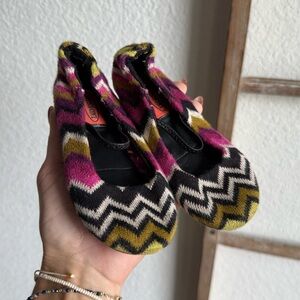MISSONI Multi Color Chevron Print Ballet Flats toddler girls sz: 7